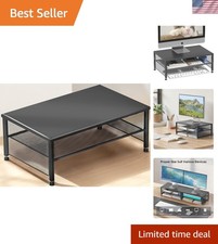 2-Tier Computer Monitor Stand Riser, Desk Organizer for Monitor, Printer & La... picture