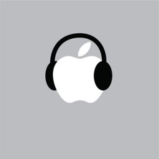Headphones - Mac Apple Logo Laptop Vinyl Decal Sticker Macbook Funny Cool Music picture