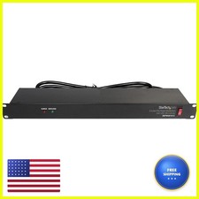 StarTech RKPW081915 8-Outlet 1U PDU 120V/15A Surge 6ft Cord TAA picture