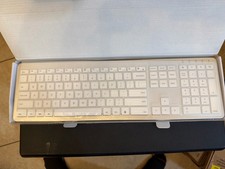 Seenda SK38-3 2.4G Rechargeable Wireless Keyboard Mouse Silver White Open Box picture