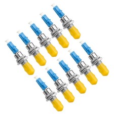 10 Pack Singlemode LC/UPC Male to ST/UPC Female Fiber Optic Adapter Connector picture