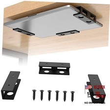 3 PCS Under Desk Laptop Mount with Anti-Scratch Felt Board Under 3pcs-1 Pack picture