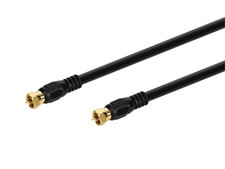 Monoprice 15ft RG6 (18AWG) 75Ohm, Quad Shield, CL2 Coaxial Cable - Black picture