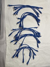 25 Cat 5e Ethernet Jumpers 1’ Blue RJ 45 Male terminated both ends picture