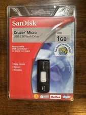 New SanDisk Cruzer Micro USB Retractable Flash Thumb Stick Drive 1.0 1 GB SEALED picture