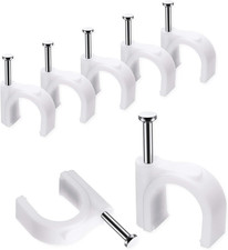 Cable Clips, 100 Pcs, 10Mm, Wire Wall Clips with Steel Nails, Cable picture