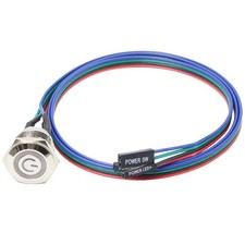 Chassis Switch - Metal Button, PC Case LED Power Button ATX On/Off, 60cm 12mm picture