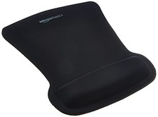 AMAZON BASICS IRREGULAR ERGONOMIC GEL COMPUTER MOUSE PAD WRIST REST - BLACK picture