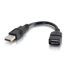 C2G Legrand USB Cable, A to A Short Extension 0.5 Feet, Black picture