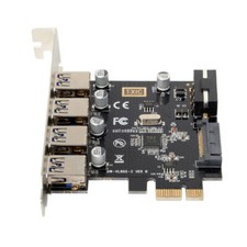 PCI-E 4 Ports to USB 3.0 HUB PCI Express Expansion Card Adapter 5Gbps for PC picture