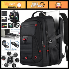 Extra Large 52L Travel Backpack for Men & Women, Fits 17.3