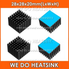 28x28x20mm Black Anodized Heatsink Radiator Cooler With Thermal Pad for CPU IC picture