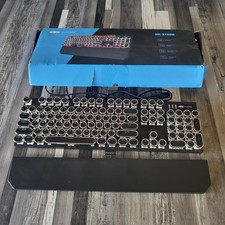 Magegee MK-STORM Typewriter Style Mechanical Gaming Keyboard Black Retro  picture