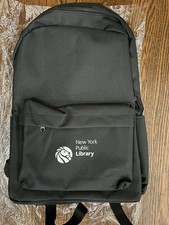 Rare Black New York Public Library - NYPL Backpack Laptop Book Bag - Brand New picture