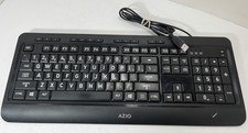 AZIO Tri-Color KB505U USB Large Print Tri-Colors with LED display - TESTED picture