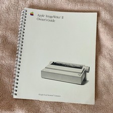 1988 Apple Image Writer II Owner’s Guide Comb Bound With Hand Written Invoice picture