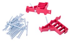 Multi-Cable Staple 100 Pack - Secures NM Non-Metallic, Coaxial, Data/CAT 5, Red picture