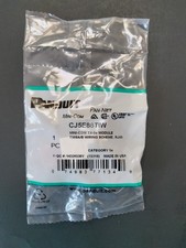 (QTY 1)Panduit Category5E 8-Wire T-Style Red/offWhite Model #CJ5E88TIW Mini-Com picture