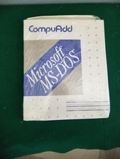 Vintage CompuAdd Microsoft MS-DOS 4.01 software & User's Guide book NEW SEALED picture