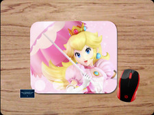 PRINCESS PEACH MARIO BROS WORLD CUSTOM MOUSE PAD MAT HOME SCHOOL OFFICE GIFT picture