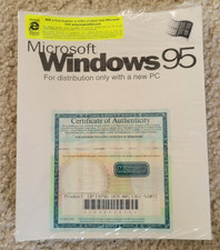 Windows 95 Manual, Certificate Of Authenticity, 29 Floppies - Vintage picture