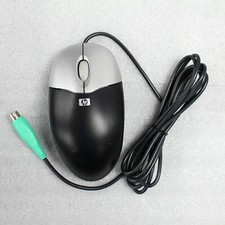 Genuine HP M-SBF96 Silver/Black Three Button PS/2 Optical Scroll Wheel Mouse picture