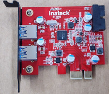 Lot of 2 Inateck KT4006 2-Port PCIe to USB A 3.0 Expansion Card picture