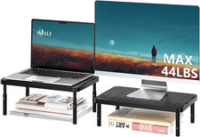 Computer Monitor Stand for Desk with Adjustable Riser and Storage, Black picture
