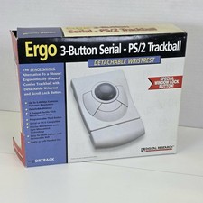 Vintage Digital Research Technology Ergo 3 Button Serial PA/2 Trackball picture