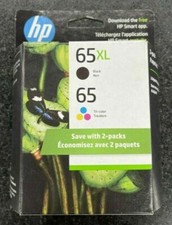 Hp 65XL Black/65 Tri-Color Ink Cartridge Brand New Exp April/25 picture