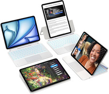 New - typecase Studio Keyboard Case for iPad Air 11 & Pro 11, 4 Modes (White) picture
