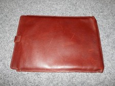 PORTLAND LEATHER GOODS 14X10 WHISKEY BROWN LEATHER LAPTOP SLEEVE              A5 picture