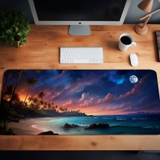 Midnight Beach Mouse Pad, Mouse Mat, Large XL Deskmat, Gaming Mouse Pad, 3 Sizes picture
