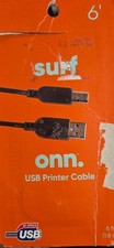 ONN 6ft USB Printer Cable High Speed 480Mbps USB-A Male to USB-B Male 1.8m picture