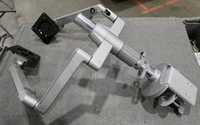 HUMANSCALE Dual Monitor Adjustable Desk Mounting Arm (silver) picture