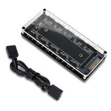 5V 3Pin ARGB LED Hub 10 Way RGB Splitter Controller with Acrylic Shell and picture