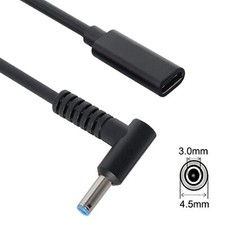 Type C USB-C Female to DC 4.5*3.0mm Power PD Charger Cable for HP Laptop 18-20V picture