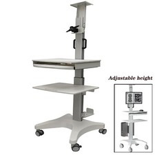 Mobile PC Cart Adjustable Computer Workstation Cart Medical Monitor Trolley Cart picture