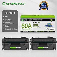 Two Pack Greencycle 80A Toner Cartridge HP CF280A M401dn M401n M425 picture