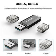 2PCS 256GB Type C Flash Drive Memory Stick 2 in 1 OTG USB 3.0+USB C Thumb Drive picture