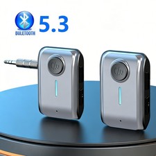 2x 3.5mm AUX Bluetooth 5.3 Receiver w/TF Card Play Wireless Adapter for Car/Home picture