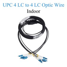 4-Core LC-UPC to LC-UPC Single Mode Fiber Optic Patch Cord, Indoor Cable 3M-50M picture