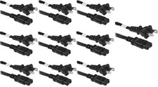 15FT 18 Awg 2 Slot Polarized Power Cord Iec320c7 Nema 1 15p 10 Pack AC Power IEC picture