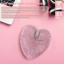 Heart Shaped Bling Bling Wireless Computer Mouse picture