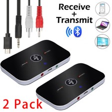2x Bluetooth Transmitter & Receiver Wireless Adapter For Home stereos/speakers picture