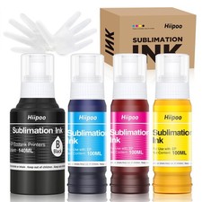Hiipoo 440ML Sublimation Ink Refilled Bottles Compatible for ET2400 ET2720 ET276 picture