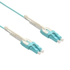 20 Pack of 2m Uniboot LC/UPC-LC/UPC OM3 Multimode Duplex Aqua Fiber Optic Patch picture