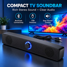 Stereo Bass Sound Computer Speakers 3.5mm USB Wired Soundbar for Desktop Laptop picture