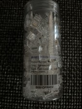 100 Pack Vertical Cable CAT5E Feed Through Plug RJ45 Modular Connector picture