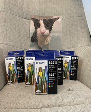 2029 [SEALED] Genuine Epson Ink 822XL High-Yield Black 822 CMY T822XL-BCS 4 Pack picture